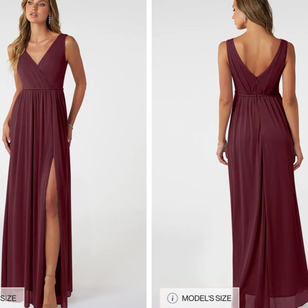 Azazie Tanicia Maxi Dress in Cabernet